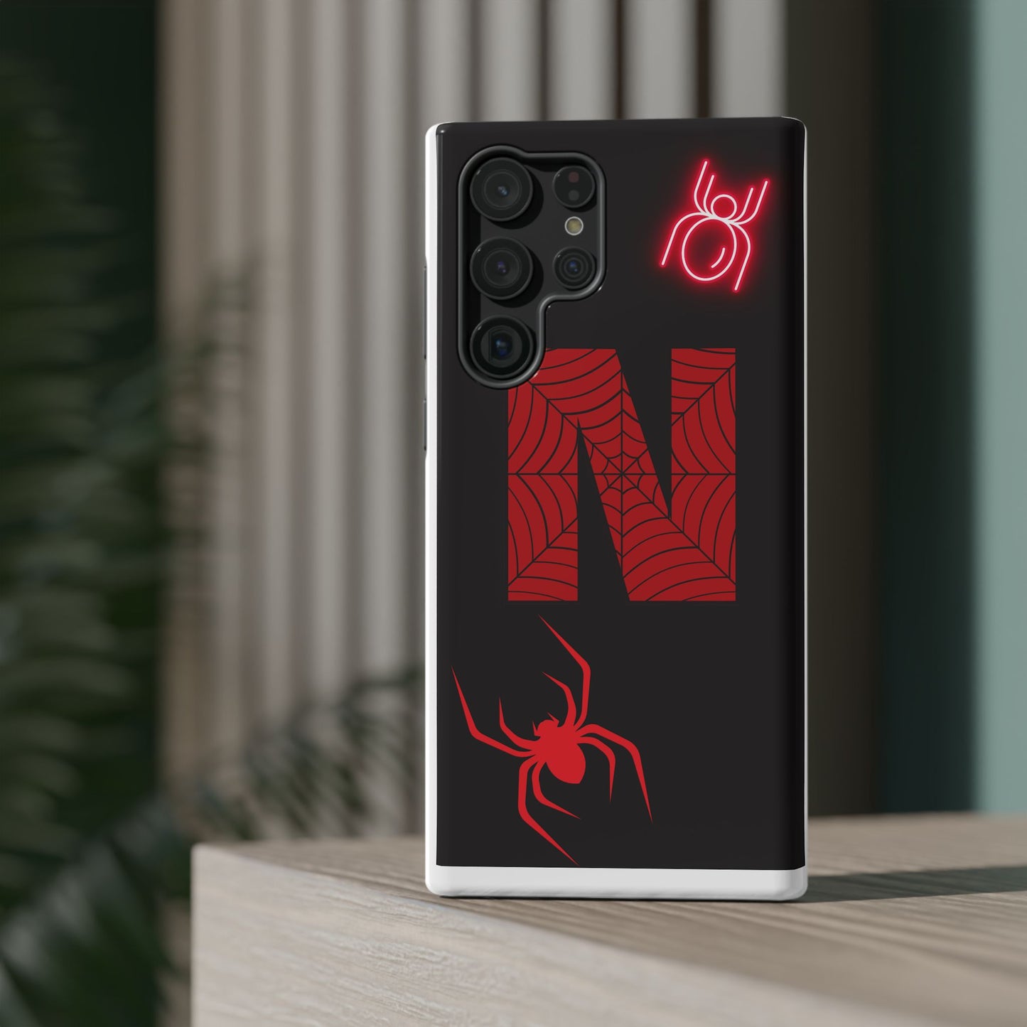 Spider-Design Impact Case for Netflix Lovers, Phone Cover, Gift for Movie Buffs, Halloween Accessory, Unique Phone Protector