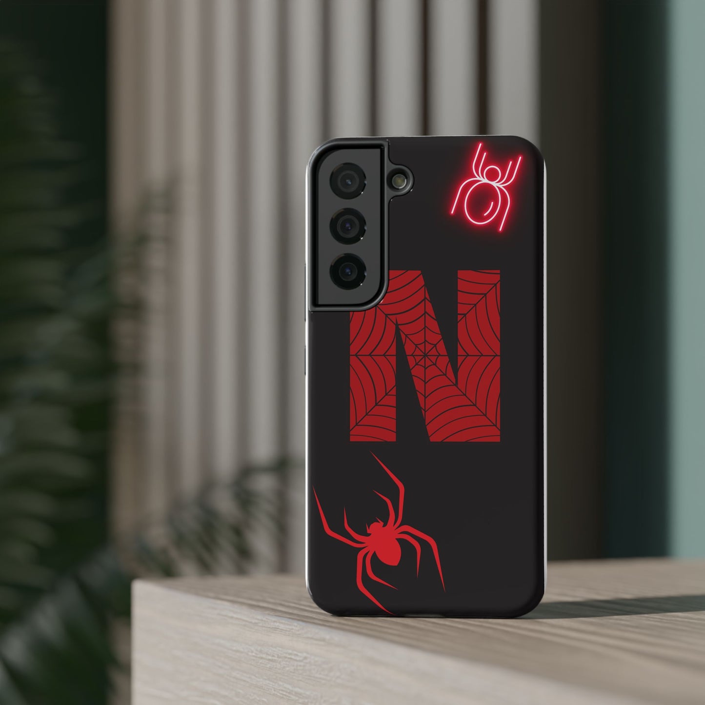 Spider-Design Impact Case for Netflix Lovers, Phone Cover, Gift for Movie Buffs, Halloween Accessory, Unique Phone Protector