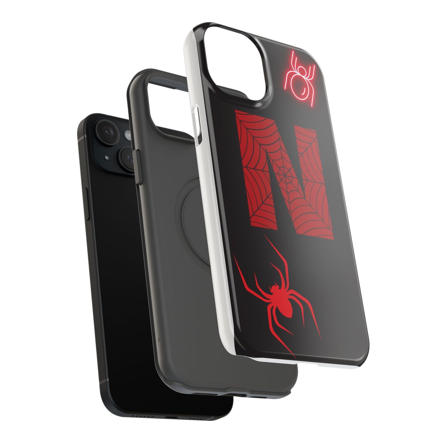 Spider-Design Impact Case for Netflix Lovers, Phone Cover, Gift for Movie Buffs, Halloween Accessory, Unique Phone Protector