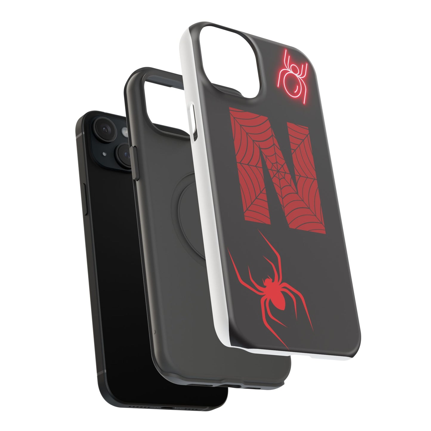 Spider-Design Impact Case for Netflix Lovers, Phone Cover, Gift for Movie Buffs, Halloween Accessory, Unique Phone Protector
