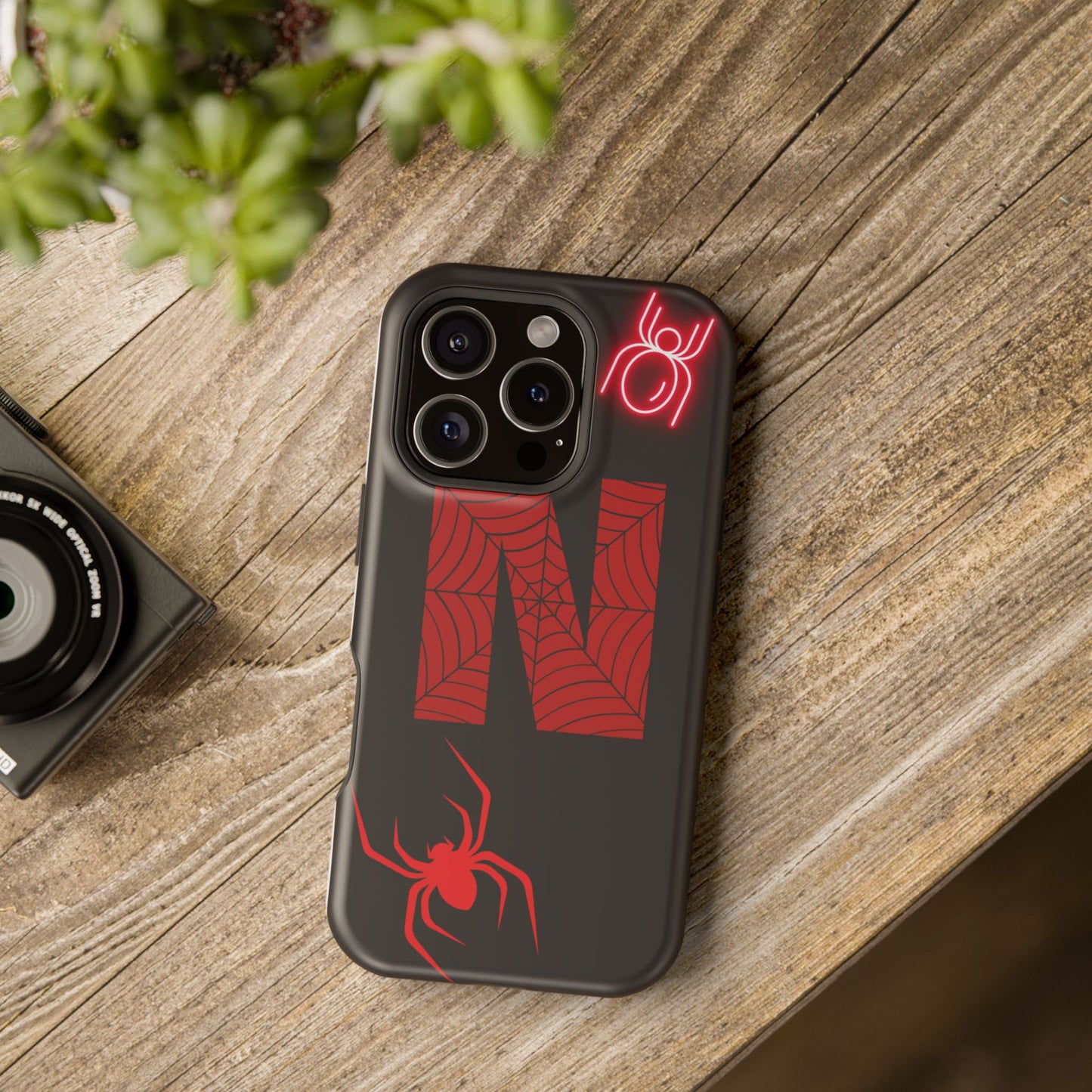 Spider-Design Impact Case for Netflix Lovers, Phone Cover, Gift for Movie Buffs, Halloween Accessory, Unique Phone Protector