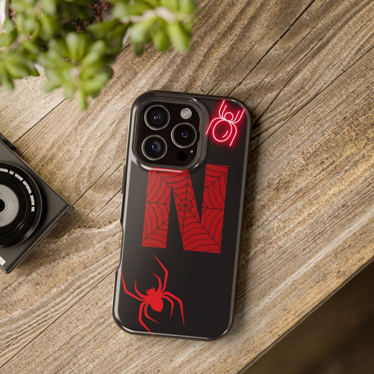 Spider-Design Impact Case for Netflix Lovers, Phone Cover, Gift for Movie Buffs, Halloween Accessory, Unique Phone Protector