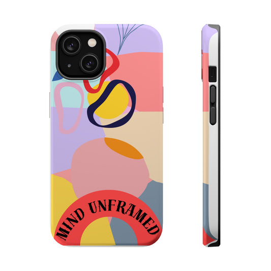 Colorful Magnetic Phone Case - Mind Unframed, Artistic Design, Holiday Gift, Unique Phone Accessory, Trendy Tech Decor